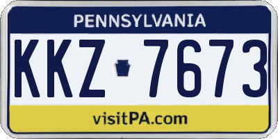 PA license plate KKZ7673