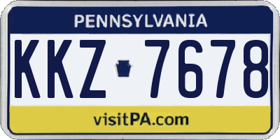 PA license plate KKZ7678