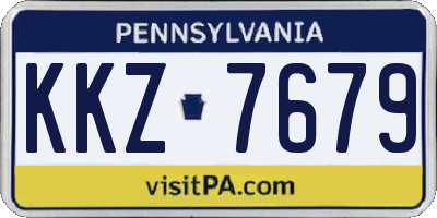 PA license plate KKZ7679