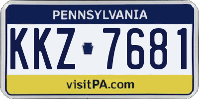 PA license plate KKZ7681