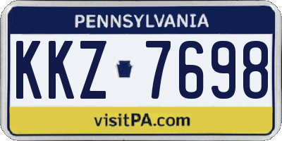 PA license plate KKZ7698