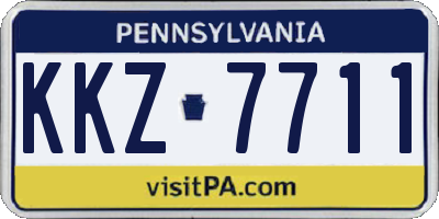 PA license plate KKZ7711