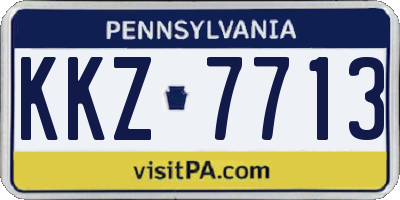 PA license plate KKZ7713