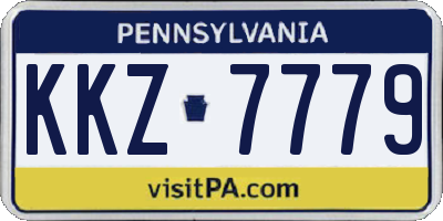 PA license plate KKZ7779