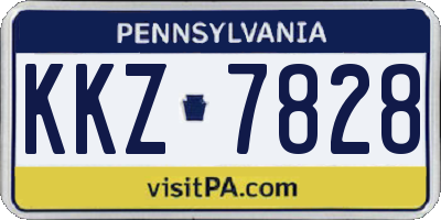 PA license plate KKZ7828