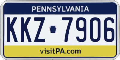 PA license plate KKZ7906