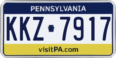 PA license plate KKZ7917
