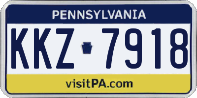 PA license plate KKZ7918