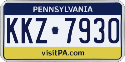 PA license plate KKZ7930