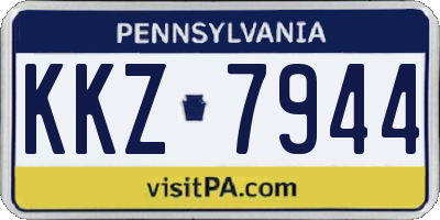 PA license plate KKZ7944
