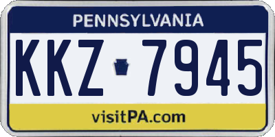 PA license plate KKZ7945
