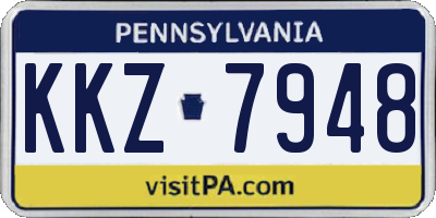 PA license plate KKZ7948