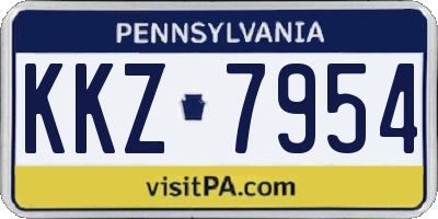 PA license plate KKZ7954
