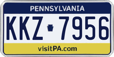 PA license plate KKZ7956