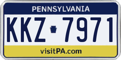 PA license plate KKZ7971