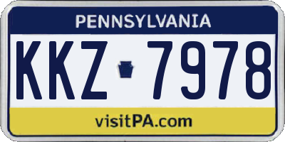 PA license plate KKZ7978
