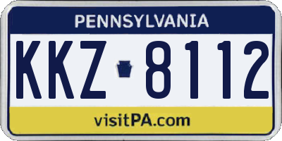 PA license plate KKZ8112