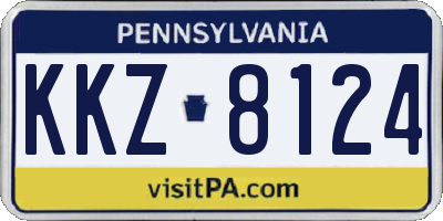 PA license plate KKZ8124