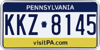 PA license plate KKZ8145