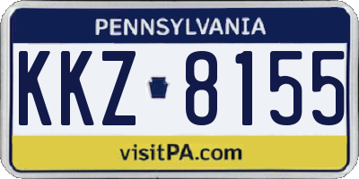 PA license plate KKZ8155