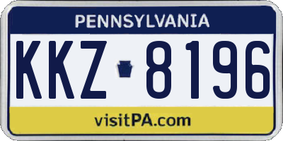 PA license plate KKZ8196