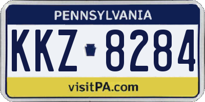 PA license plate KKZ8284