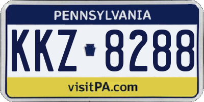 PA license plate KKZ8288