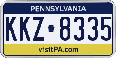 PA license plate KKZ8335