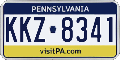 PA license plate KKZ8341