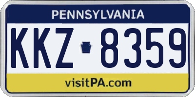 PA license plate KKZ8359