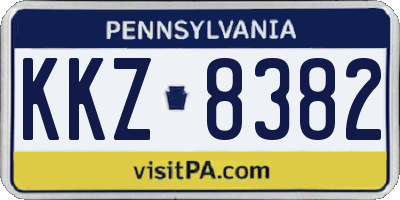 PA license plate KKZ8382