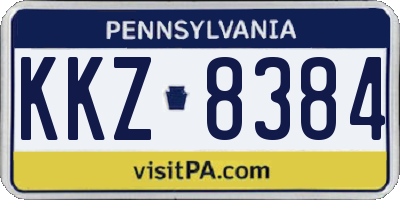 PA license plate KKZ8384