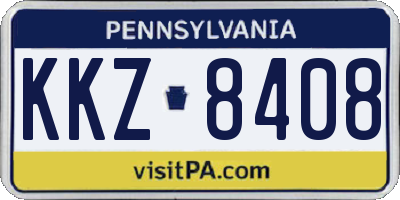 PA license plate KKZ8408
