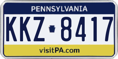 PA license plate KKZ8417