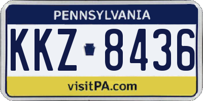 PA license plate KKZ8436