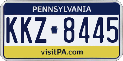 PA license plate KKZ8445