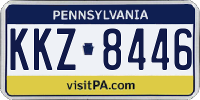 PA license plate KKZ8446