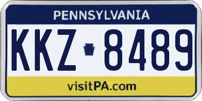 PA license plate KKZ8489