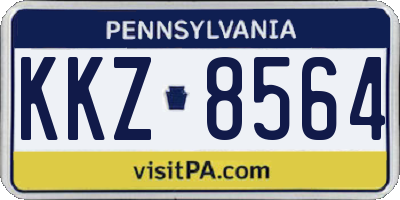 PA license plate KKZ8564