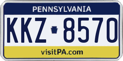 PA license plate KKZ8570