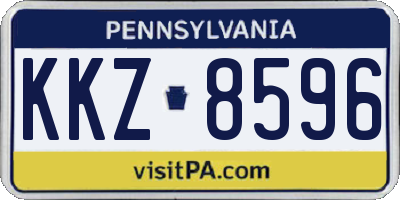 PA license plate KKZ8596