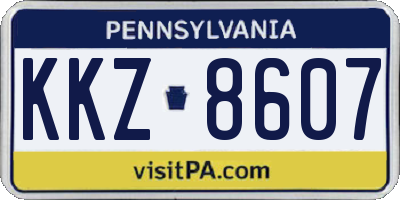 PA license plate KKZ8607