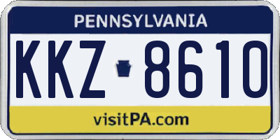 PA license plate KKZ8610