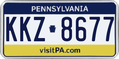 PA license plate KKZ8677