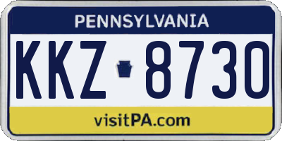 PA license plate KKZ8730