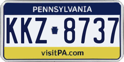 PA license plate KKZ8737