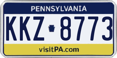 PA license plate KKZ8773