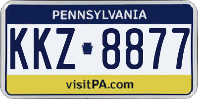 PA license plate KKZ8877