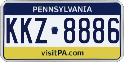PA license plate KKZ8886