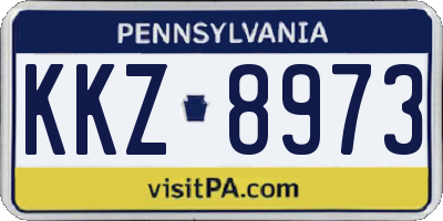 PA license plate KKZ8973
